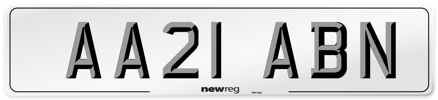 AA21 ABN Number Plate from New Reg